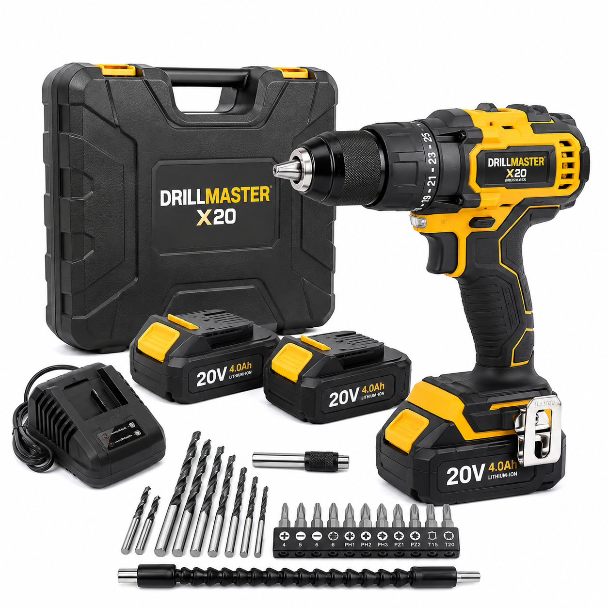 DrillMaster X20 Brushless Cordless Drill